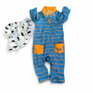 Blue and Orange UV SKINZ Swimsuit